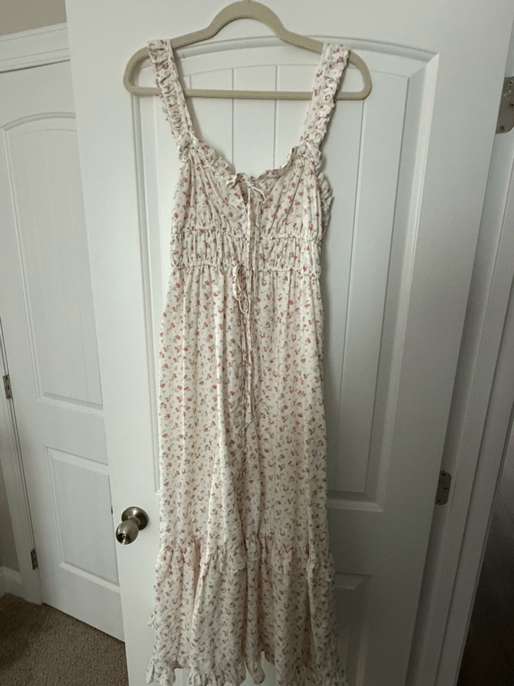 Woman floral maxi dress